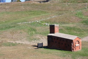 Red brick shot furnace built in 1843.