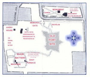 Map of Fort Griswold Battlefield