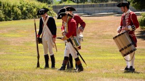 Re-enactors on Septemebr 6, 2015 at the Battle of Groton Heights, Fort Griswold Battlefield in Groton, CT