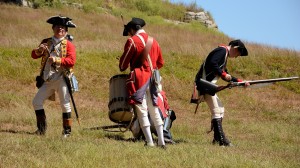 Re-enactors at the Battle of Groton Heights, Fort Griswold Battlefield in Groton, CT