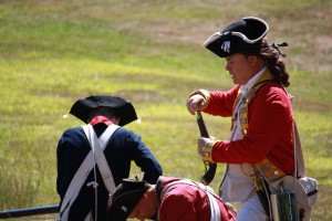 Reenactment of Battle of Groton Heights at Fort Griswold