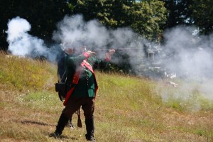 Reenactment of Battle of Groton Heights at Fort Griswold