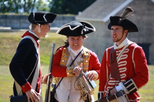 Reenactment of Battle of Groton Heights at Fort Griswold