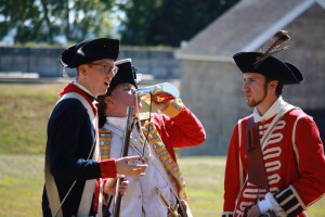 Reenactment of Battle of Groton Heights at Fort Griswold