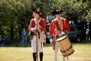 Royal American Reformers portray the British and Loyalist during a re-enactment commemorating the 234th anniversary of the Battle of Groton Heights at Fort Griswold Battlefield in Groton, CT.