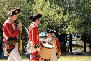 Re-enactors on Septemebr 6, 2015 at the Battle of Groton Heights, Fort Griswold Battlefield in Groton, CT